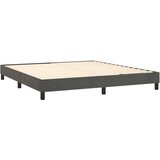  Box spring postelja z vzmetnico temno siva 160x200 cm žamet, (20790126) | Shoptok.si