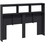 Ormarić za uzglavlje s LED svjetlima crni 140 x 17 x 102 cm | Eponuda.com