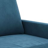  Kavč dvosed moder 120 cm žamet | Shoptok.si