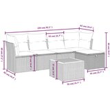 vidaXL 6-dijelni set vrtnih sofa s jastucima bež od poliratana | shoptok.hr