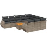  11-dijelni set vrtnih sofa od poliratana s jastucima sivi | shoptok.hr