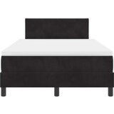 vidaXL Box Spring Postelja z Blazino Črna 120x200 cm Žamet | Shoptok.si