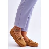 Boto Classic Suede Loafers With Embellishment Camel Amera | Shoptok.si