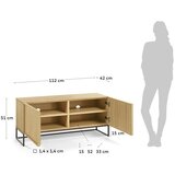 Kave Home TV omarica v hrastovem dekorju v naravni barvi 112x51x42 cm Taiana – | Shoptok.si