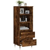  Visoka komoda boja hrasta 40x36x110 cm od konstruiranog drva Smeđa | shoptok.hr
