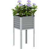 vidaXL Vrtna sadilica siva 45x45x88 cm čelična | shoptok.hr