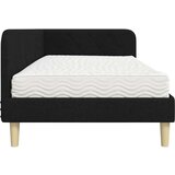  Kutni okvir kreveta s madracem Crna 90 x 190 cm tkanina | shoptok.hr