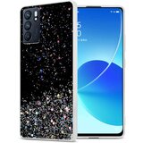 Cadorabo Ohišje, združljivo z Oppo Reno6 5G in črna z bleščicami - Zaščitni ovitek iz prožnega silikona TPU s svetlečimi bleščicami, (20860580) | Shoptok.si