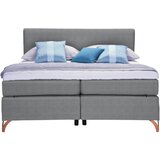 Esposa postelja boxspring 140 cm x 200 cm , tekstil siva | Shoptok.si