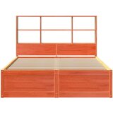 vidaXL Okvir kreveta bez madraca voštano smeđi 135x190 cm od borovine | shoptok.hr