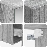  Set ormarića za kupaonicu 5 pcs Siva Sonoma 40 x 10,5 x 60,5 cm | Shoptok.si