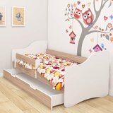 ACMA Dječji krevet III bez motiva, bočna sonoma + ladica 160x80 cm | shoptok.hr