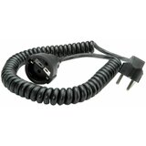 Bachmann podaljšek 220V spiralni 0,5m črn BM0010705, (21667897) | Shoptok.si