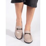 GOODIN Beige women's loafers with heels | Shoptok.si