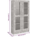  Vitrina siva boja betona 82 5 x 30 5 x 150 cm od iverice | shoptok.hr