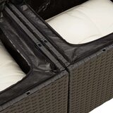  5-dijelna vrtna garnitura od poliratana s jastucima crna | shoptok.hr