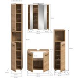 MID.YOU Kopalnica Ice, Barva Hrasta, 4-Delna | Shoptok.si