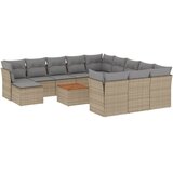  13-dijelni set vrtnih sofa s jastucima poliratan Bež | shoptok.hr