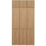 Modularna knjižna polica v hrastovem dekorju v naravni barvi 120x243 cm Modulair –