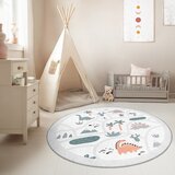 Mila Home Svijetlo sivi perivi dječji tepih za igru ø80 cm Dino Park – | shoptok.hr