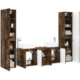  Set namještaja za kupaonicu 5 kom. Dimljeni hrast Smeđa 33 x 34.5 x 160 cm | shoptok.hr