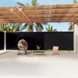 The Living Store Zložljiva stranska tenda črna 220x1200 cm - Stranska Tenda, (21750488) | Shoptok.si
