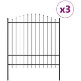  Vrtna Ograda 3 pcs Siva 170 x 215 cm Čelik s prahom premazan | shoptok.hr