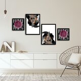 Wallity 4PSCT-14 multicolor decorative framed mdf painting (4 pieces) Cene