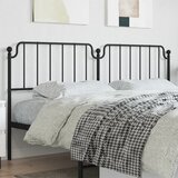 vidaXL Kovinsko posteljno vzglavje črno 200 cm | Shoptok.si
