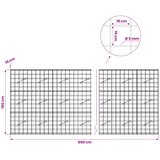  Gabion s žicom debljine 5 mm i mrežom 10x10 cm 650x10x150 cm Slike
