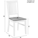 Bessagi Home set stolov antalia, 2-Delno, bela, masivno | Shoptok.si