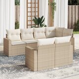 vidaXL 7-dijelni set vrtnih sofa od poliratana s jastucima bež | shoptok.hr
