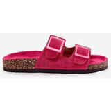Boto Women's sandals with transparent elements on cork sole fuchsia Sercele | ePonuda.com