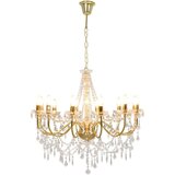 x Luster s perlama zlatni 12 žarulja E14 | shoptok.hr