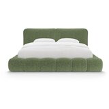 Micadoni Zelena oblazinjena zakonska postelja s prostorom za shranjevanje z letvenim dnom 180x200 cm Solange – | Shoptok.si