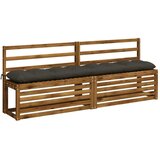  Jastučići za klupe VIANEN 2 kom. 100% poliester Antracit - Antracit 190 x 30 x 12 cm | shoptok.hr