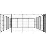 vidaXL Zunanji pasji boks jeklo 53,24 m² | Shoptok.si
