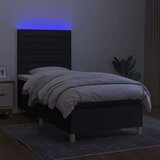  Box spring s madracem LED crni 100x200 cm od tkanine | shoptok.hr
