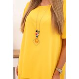 Kesi Włoski Women's set with a loose blouse and wide pants yellow | shoptok.hr
