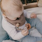 Bibs lesena priponka za dudo braid petrol/baby blue | Shoptok.si