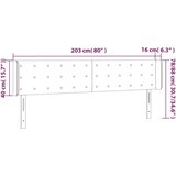  Posteljno vzglavje belo 203x16x78/88 cm umetno usnje, (20793446) | Shoptok.si