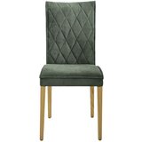 Cantus stol, les, tekstil barve hrasta, temno zelena | Shoptok.si