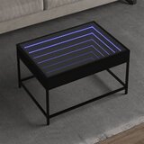 Furnova Klubska mizica z neskončnimi LED črna 70x50x41 cm, (21915366) Cene