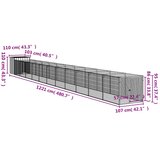  Kućica za pse s igralištem svjetlosiva 110x1221x110 cm čelična | shoptok.hr