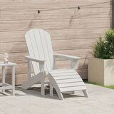 vidaXL Adirondack stolica s osloncem za noge Bijela HDPE | shoptok.hr