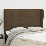  Uzglavlje s ušima tamnosmeđe 147x23x118/128 cm od tkanine | shoptok.hr