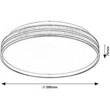 Rabalux dimabilna led plafonjera gandor crna | ePonuda.com