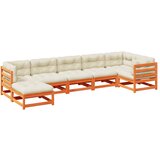  The Living Store Vrtna sedežna garnitura 7-delna z blazinami voščeno rjava - Vrtna Sedežna Garnitura, (21451127) | Shoptok.si