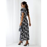Resti Patterned women's midi dress with short sleeves, wrap neckline, and belt Cijene