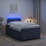  Krevet s box springom, madracem i LED-om Tamnosiva 120 x 190 cm | shoptok.hr